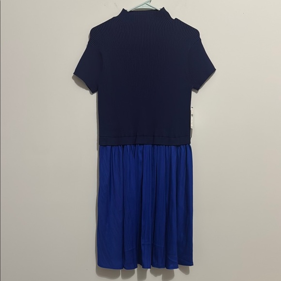 NWT ANTHROPOLOGIE Blue Thea Short sleeve Dress 🔹 - Picture 2 of 9